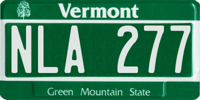 VT license plate NLA277