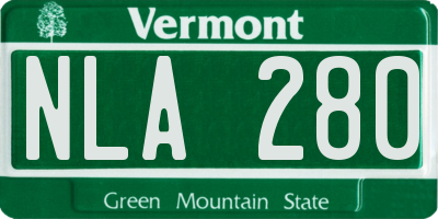 VT license plate NLA280