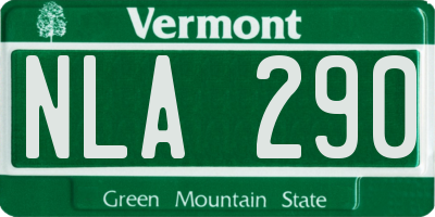 VT license plate NLA290