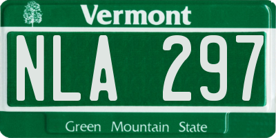 VT license plate NLA297