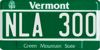 VT license plate NLA300