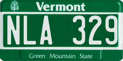 VT license plate NLA329