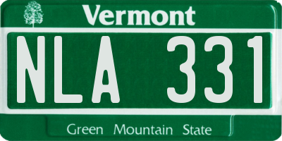 VT license plate NLA331