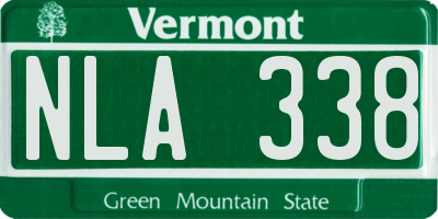 VT license plate NLA338