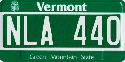 VT license plate NLA440