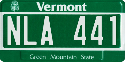 VT license plate NLA441