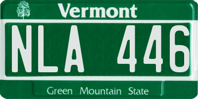 VT license plate NLA446