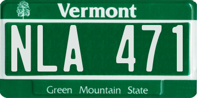 VT license plate NLA471