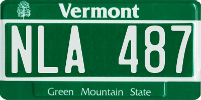 VT license plate NLA487