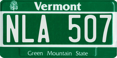 VT license plate NLA507