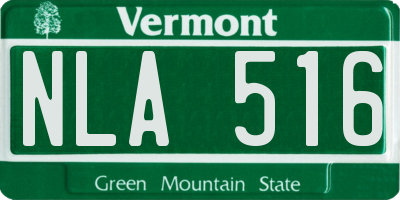 VT license plate NLA516