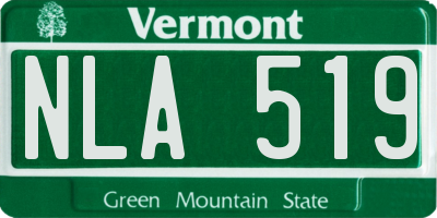 VT license plate NLA519