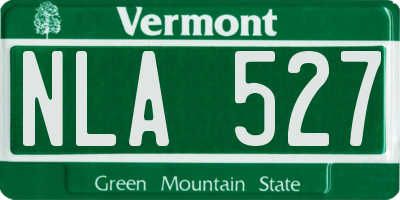 VT license plate NLA527