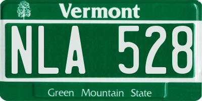 VT license plate NLA528