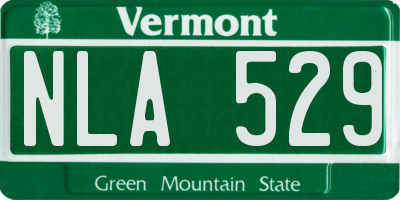 VT license plate NLA529