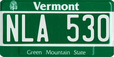 VT license plate NLA530