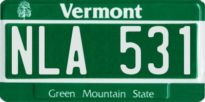VT license plate NLA531