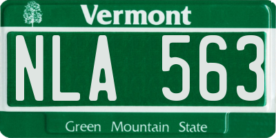 VT license plate NLA563