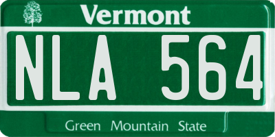 VT license plate NLA564