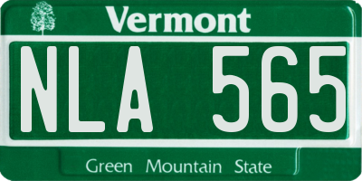 VT license plate NLA565