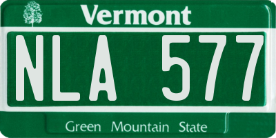 VT license plate NLA577