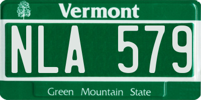 VT license plate NLA579