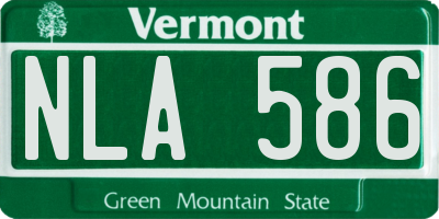 VT license plate NLA586