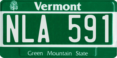 VT license plate NLA591