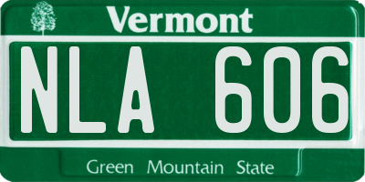 VT license plate NLA606