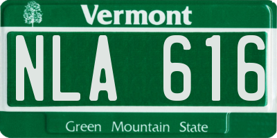 VT license plate NLA616