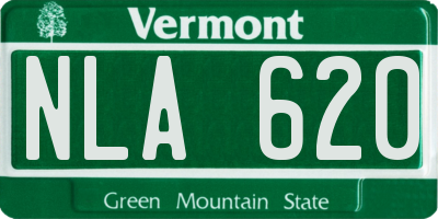 VT license plate NLA620