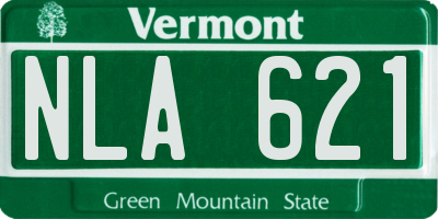 VT license plate NLA621