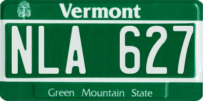 VT license plate NLA627