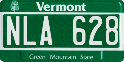 VT license plate NLA628