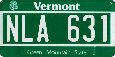 VT license plate NLA631