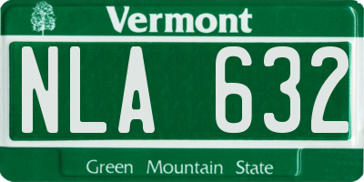 VT license plate NLA632