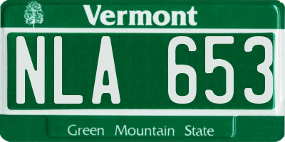 VT license plate NLA653