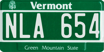 VT license plate NLA654