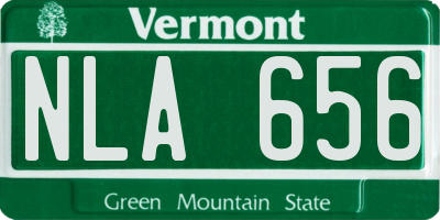VT license plate NLA656