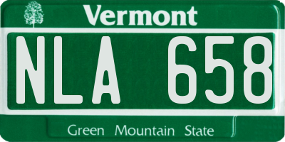 VT license plate NLA658