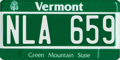 VT license plate NLA659