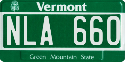 VT license plate NLA660