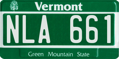 VT license plate NLA661