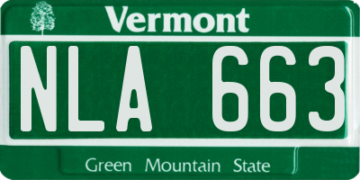 VT license plate NLA663