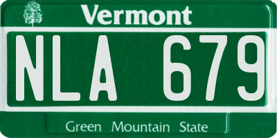 VT license plate NLA679