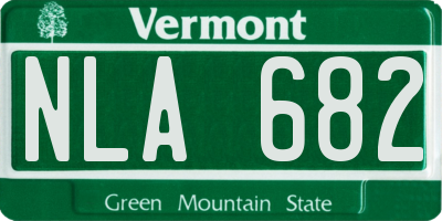VT license plate NLA682