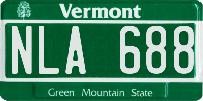 VT license plate NLA688