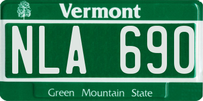 VT license plate NLA690