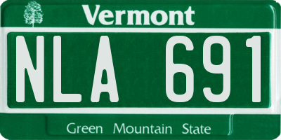 VT license plate NLA691