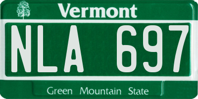 VT license plate NLA697